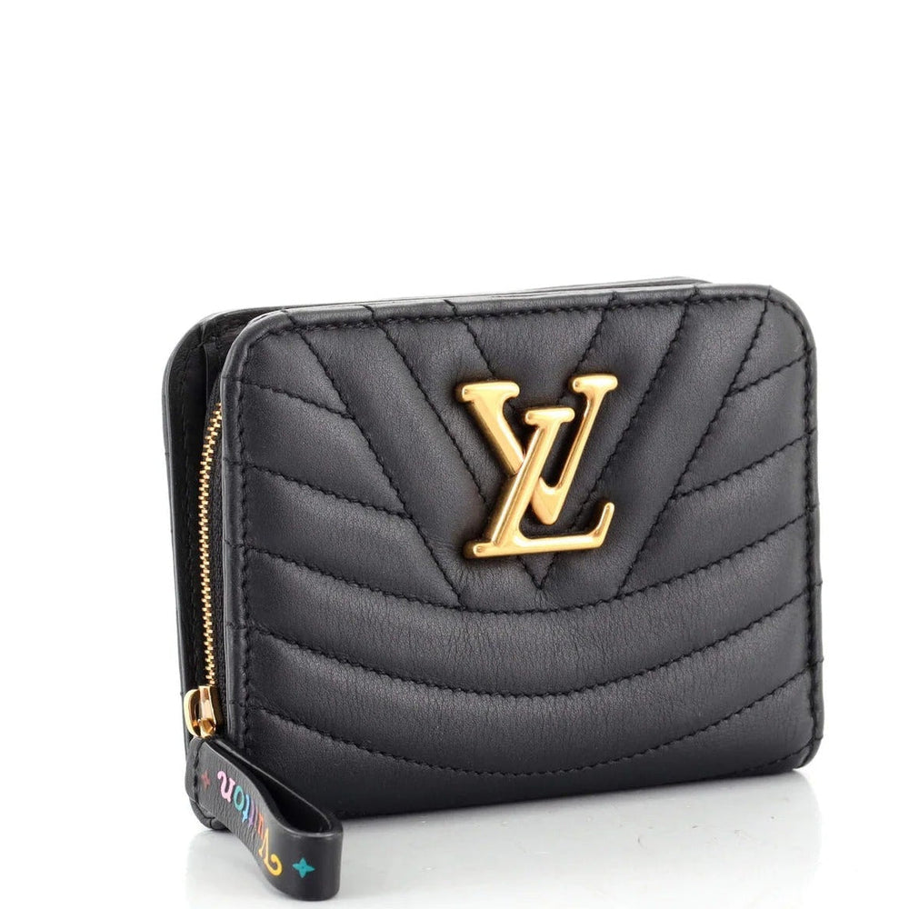 Louis Vuitton New Wave Quilted Leather Compact Wallet - Black