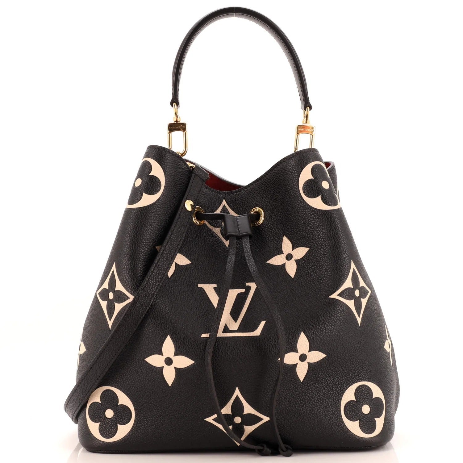 Louis Vuitton Monogram Empreinte Giant Néonoé MM Bucket Bag - Black