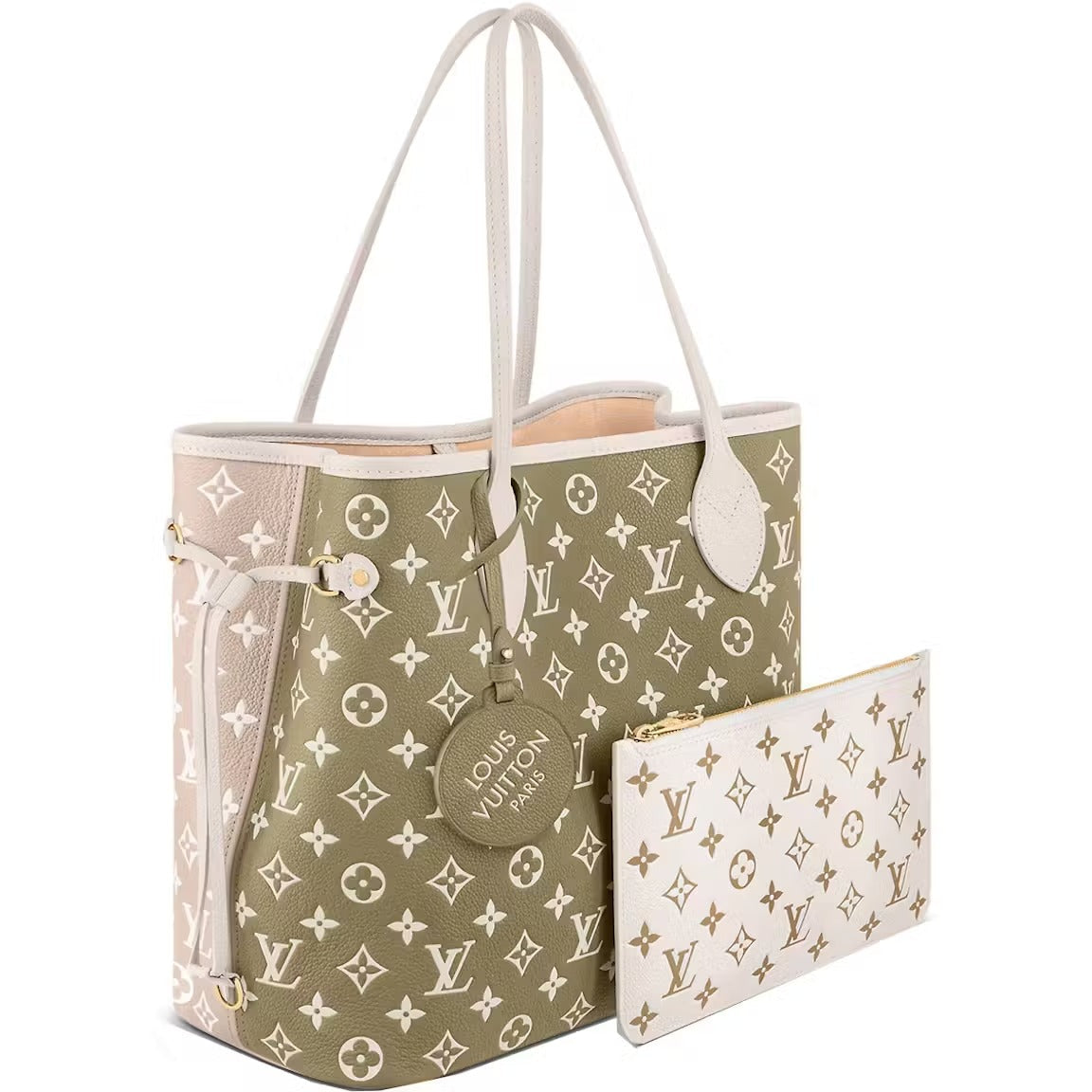 Louis Vuitton Spring In The City Neverfull MM - Khaki Beige Cream
