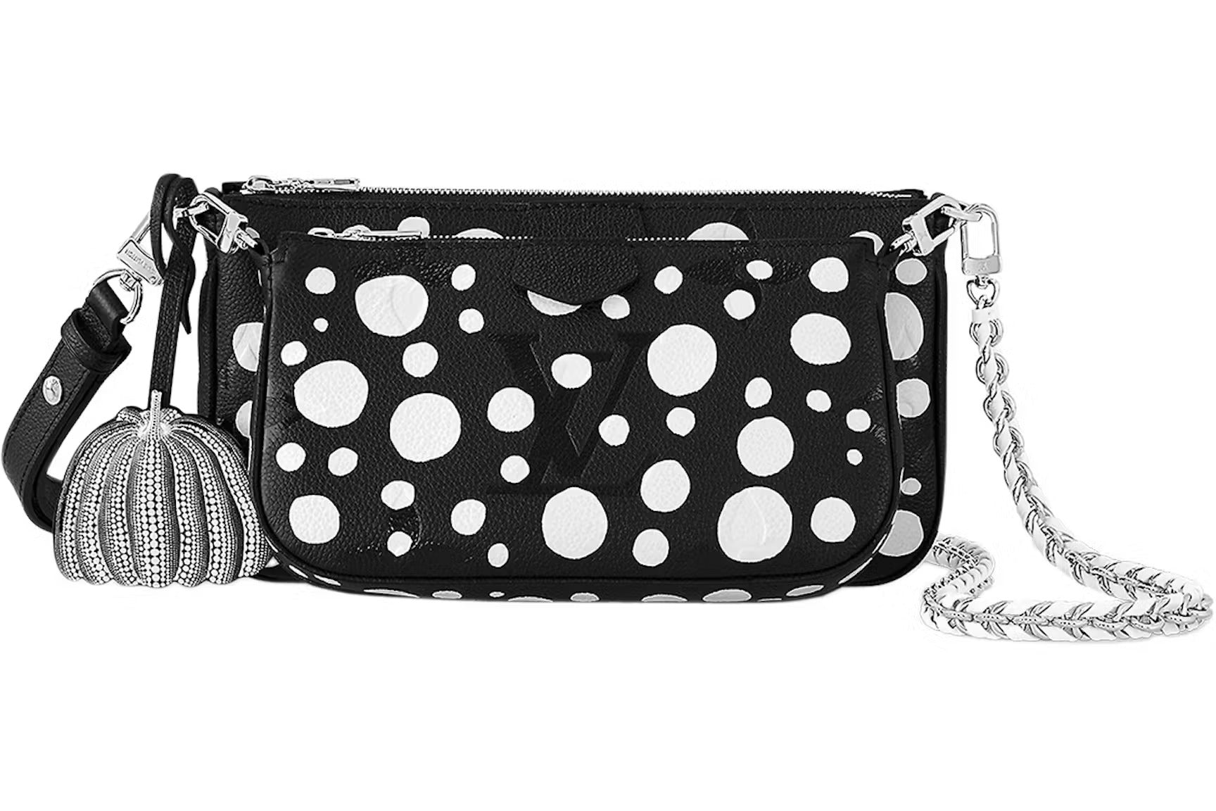 Louis Vuitton x Yayoi Kusama Multi Pochette Accessoires Shoulder Bag - Black White