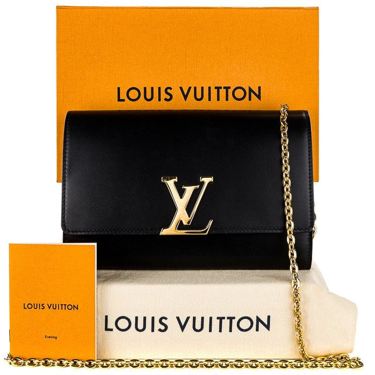 Louis Vuitton Pochette Louise Clutch Shoulder Bag - Black