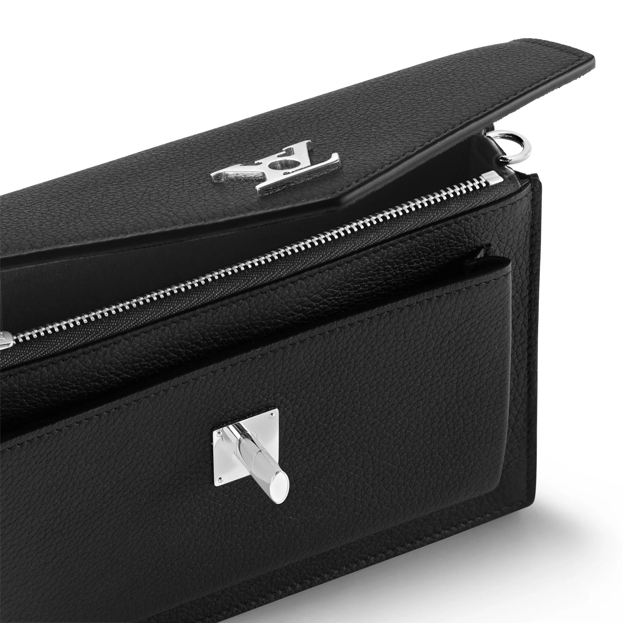 Louis Vuitton Leather Mylockme Wallet - Black