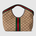 Gucci GG Canvas Giglio Small Tote Bag – Beige Brown