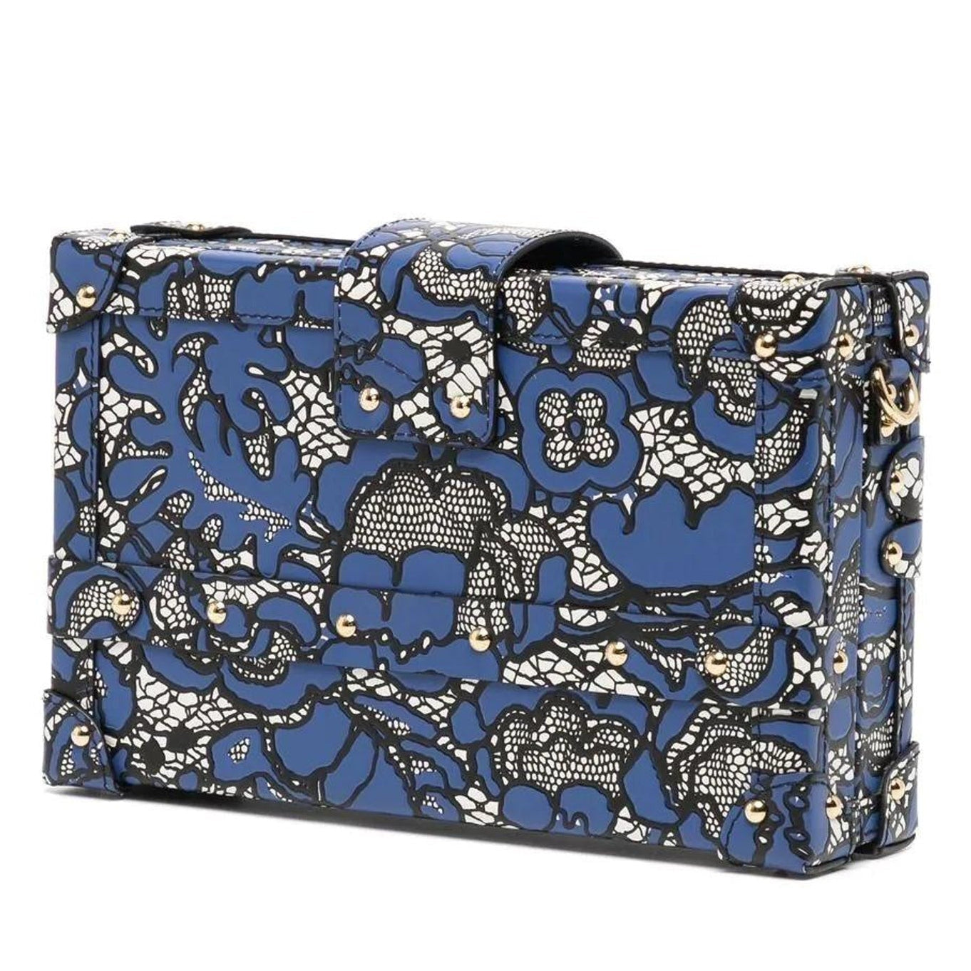 Louis Vuitton Floral Lace Print Petit Malle Handbag - Blue