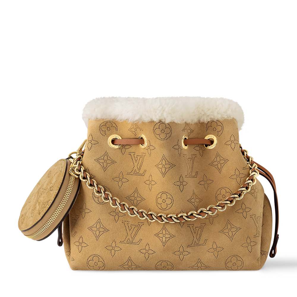 Louis Vuitton Mahina Suede Leather Bella Tote Bag – Beige