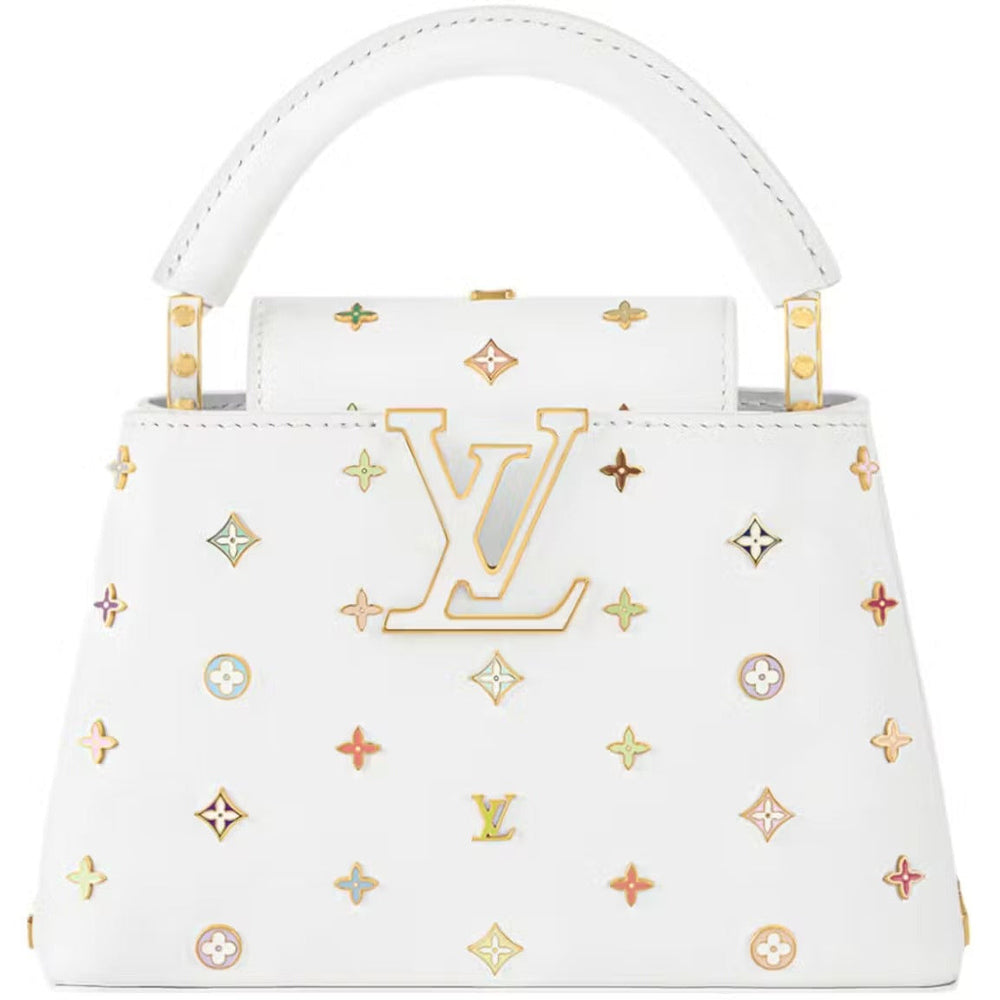Louis Vuitton x Takashi Murakami Capucines Mini Handbag – White