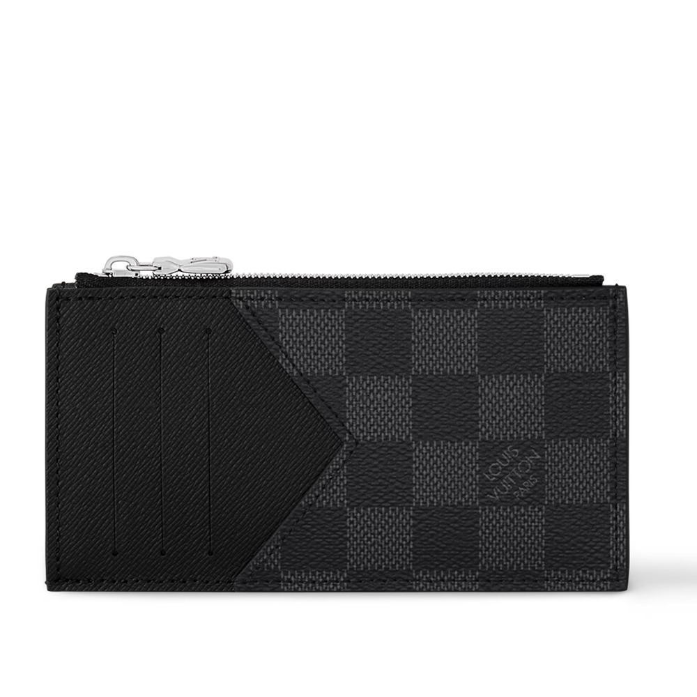 Louis Vuitton Damier Graphite Canvas Coin Card Holder - Black