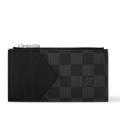 Louis Vuitton Damier Graphite Canvas Coin Card Holder - Black