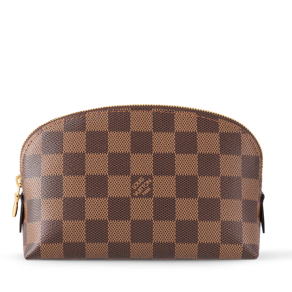 Louis Vuitton Damier Ebene Canvas Cosmetic Pouch PM – Brown