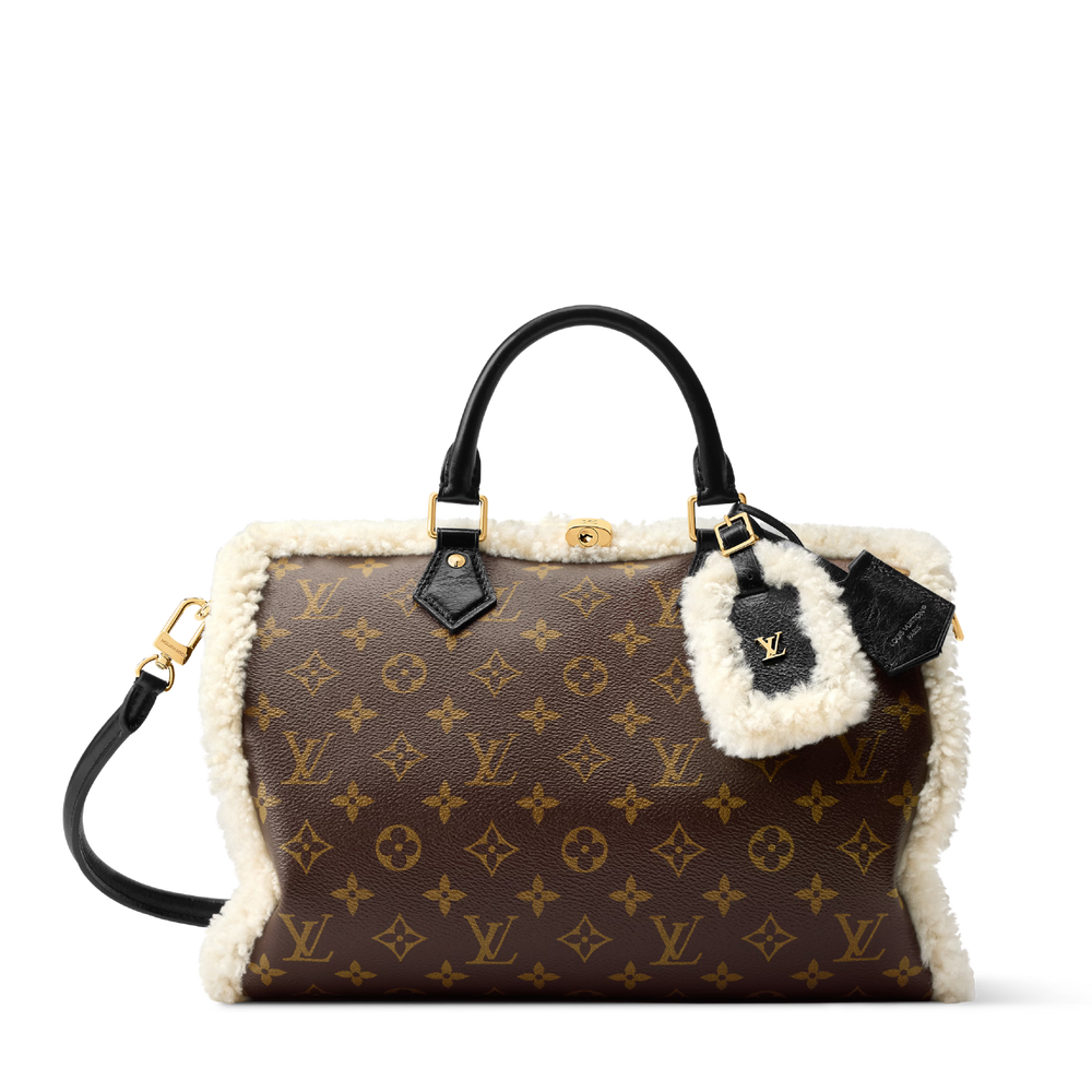 Louis Vuitton Monogram Shearling Speedy Soft 30 Teddy Handbag – Brown