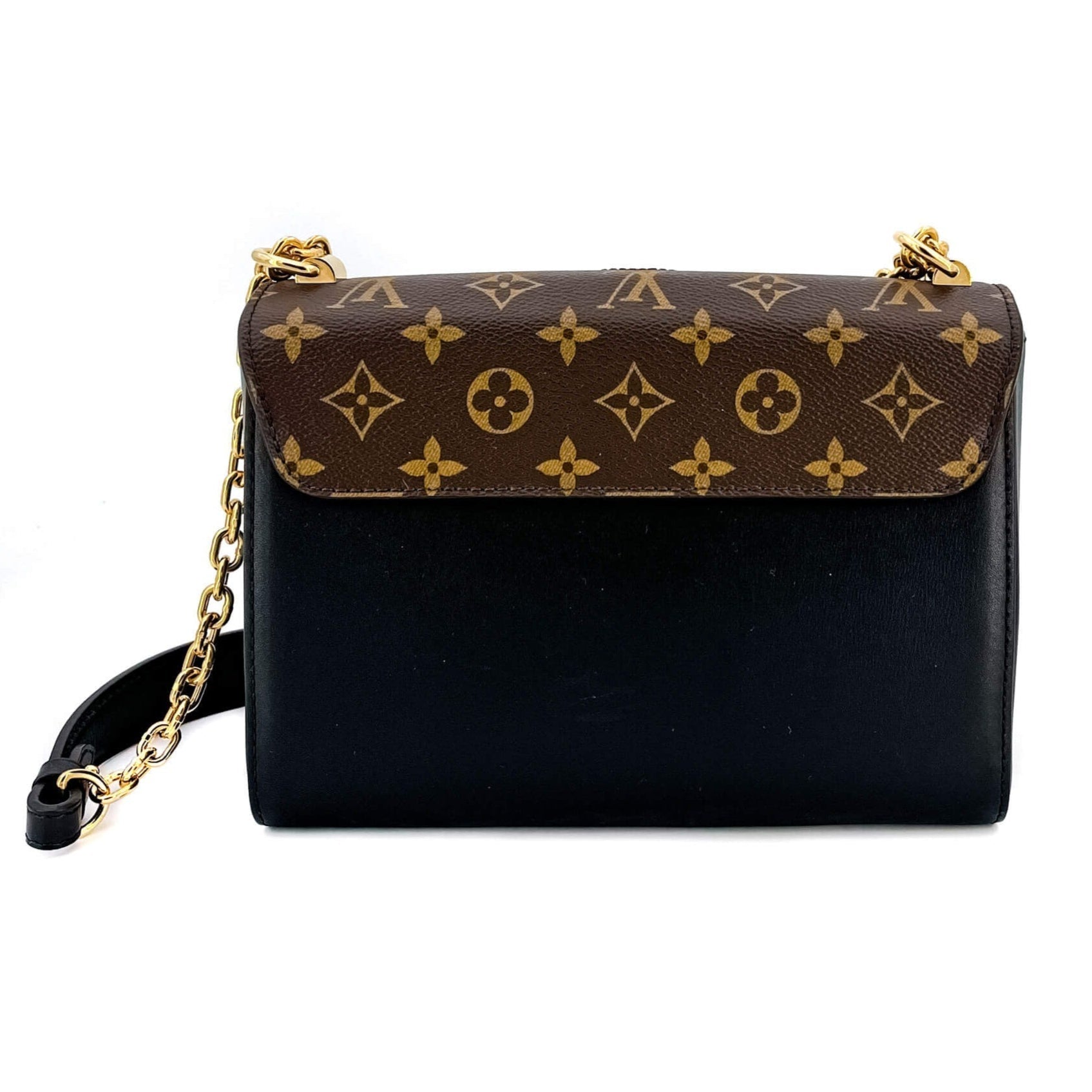 Louis Vuitton Veau Satin Monogram Twist MM Shoulder Bag - Brown