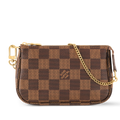 Louis Vuitton Damier Ebene Canvas Mini Pochette Accessories Shoulder Bag – Brown