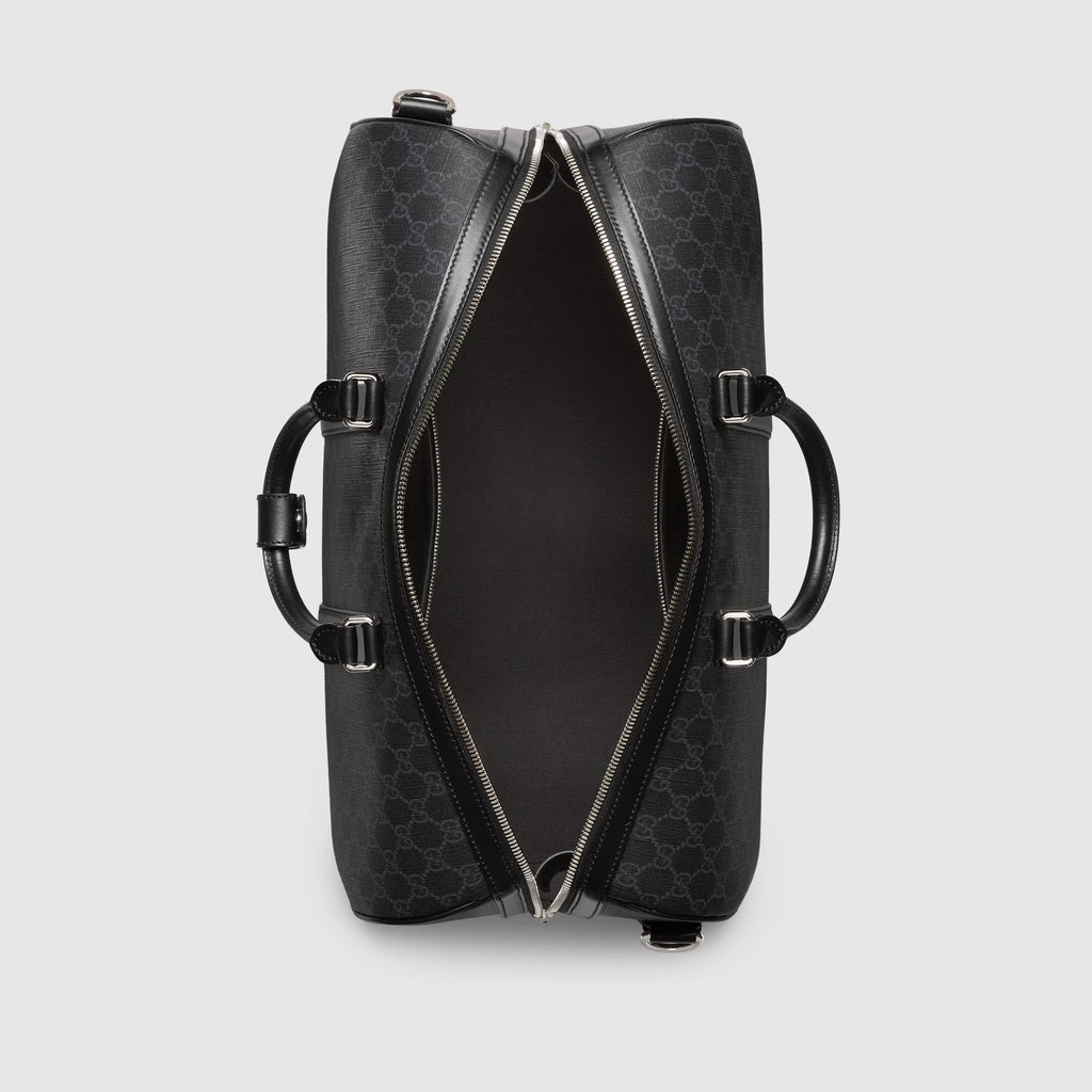 Gucci GG Canvas Medium Holdall Duffle Bag – Black