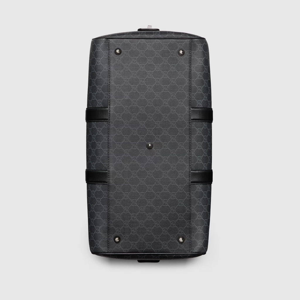 Gucci GG Canvas Medium Holdall Duffle Bag – Black