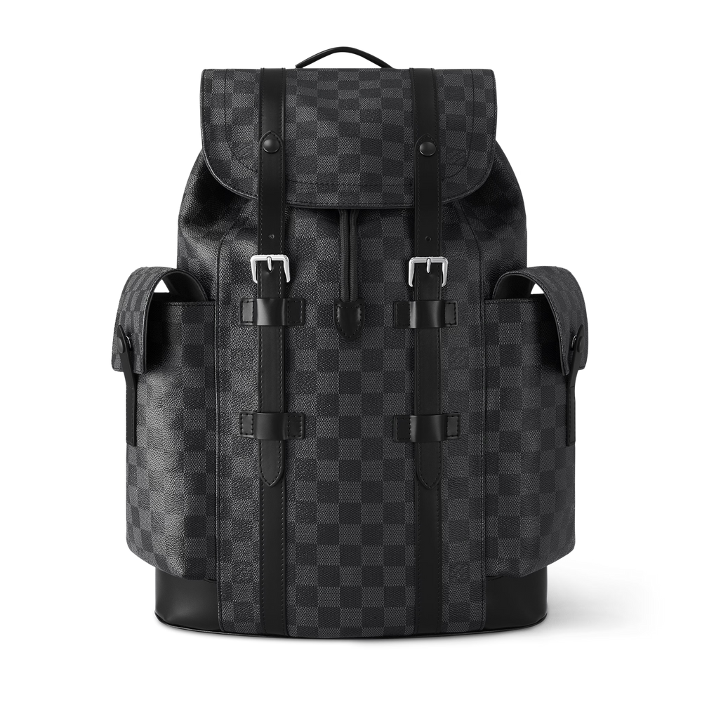 LOUIS VUITTON Christopher mm Mon Monogram Personnalisable Damier Graphite Canvas