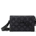 Louis Vuitton Monogram Eclipse Steamer Wearable Wallet – Black