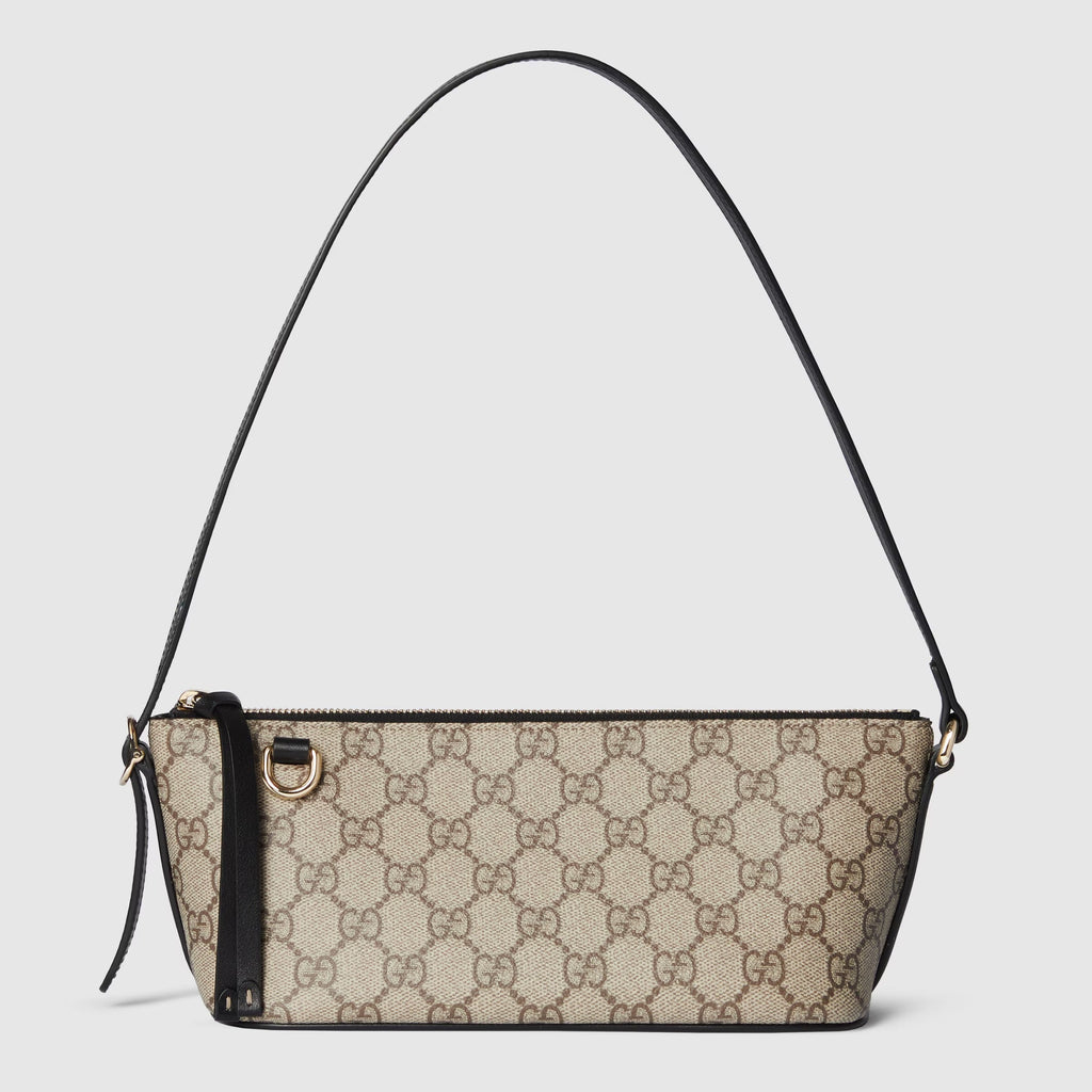 Gucci GG Monogram Small Shoulder Bag – Beige & Black