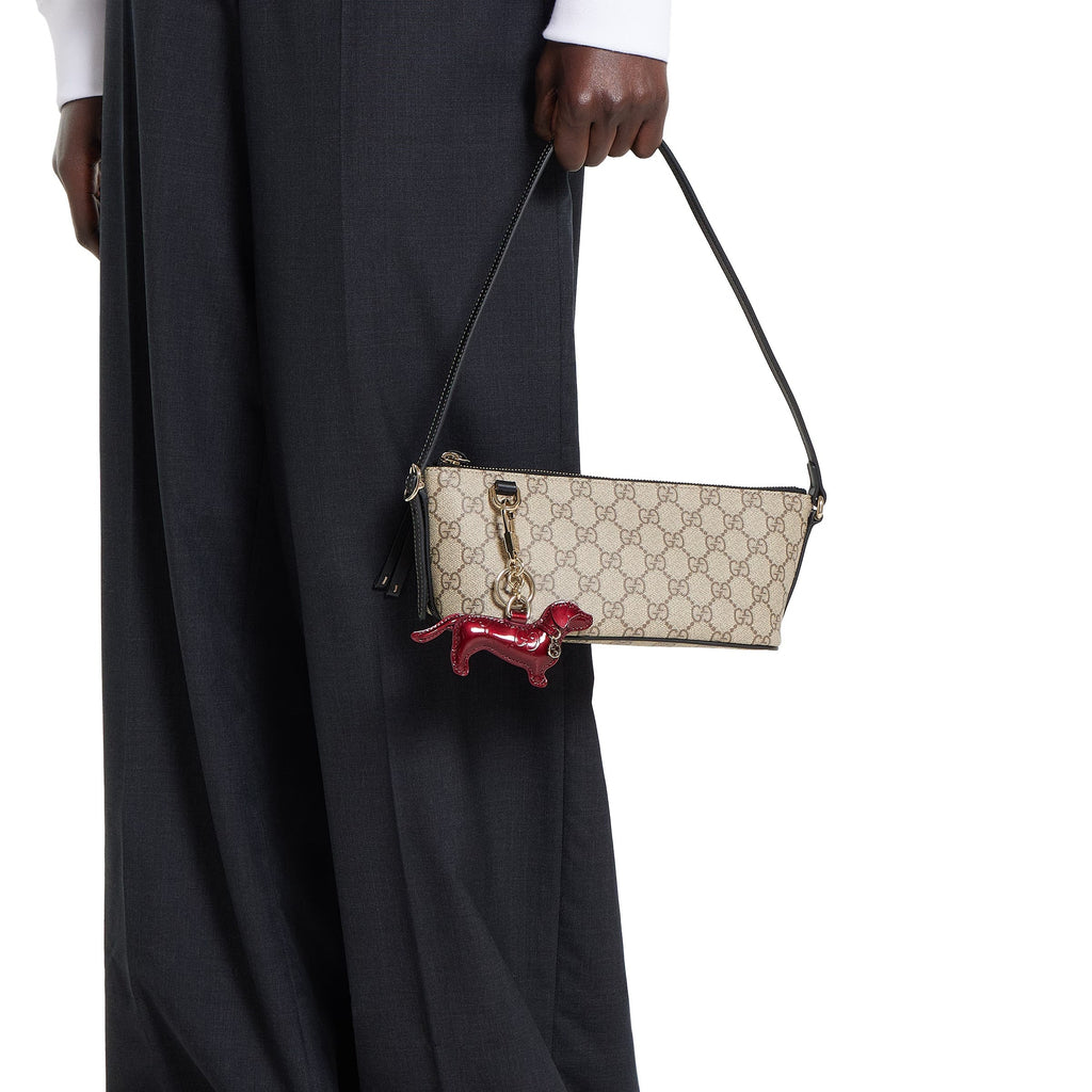 Gucci GG Monogram Small Shoulder Bag – Beige & Black