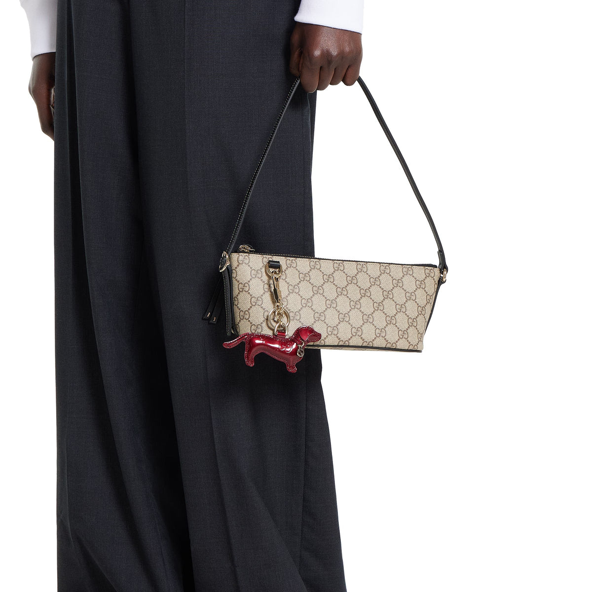 Gucci GG Monogram Small Shoulder Bag – Beige & Black