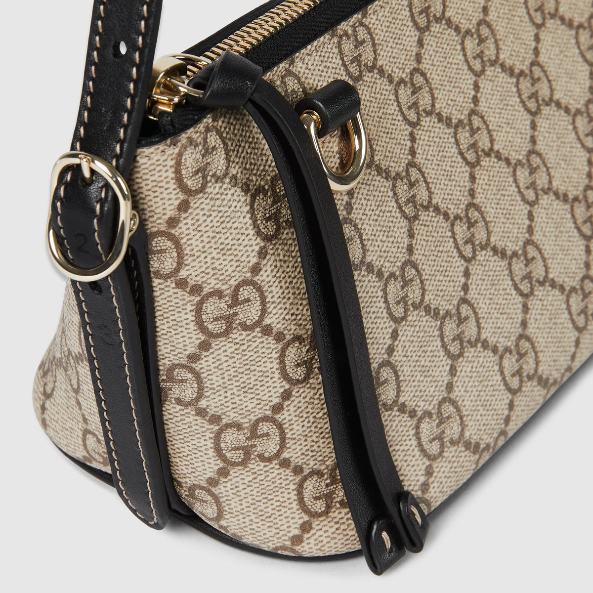 Gucci GG Monogram Small Shoulder Bag – Beige & Black