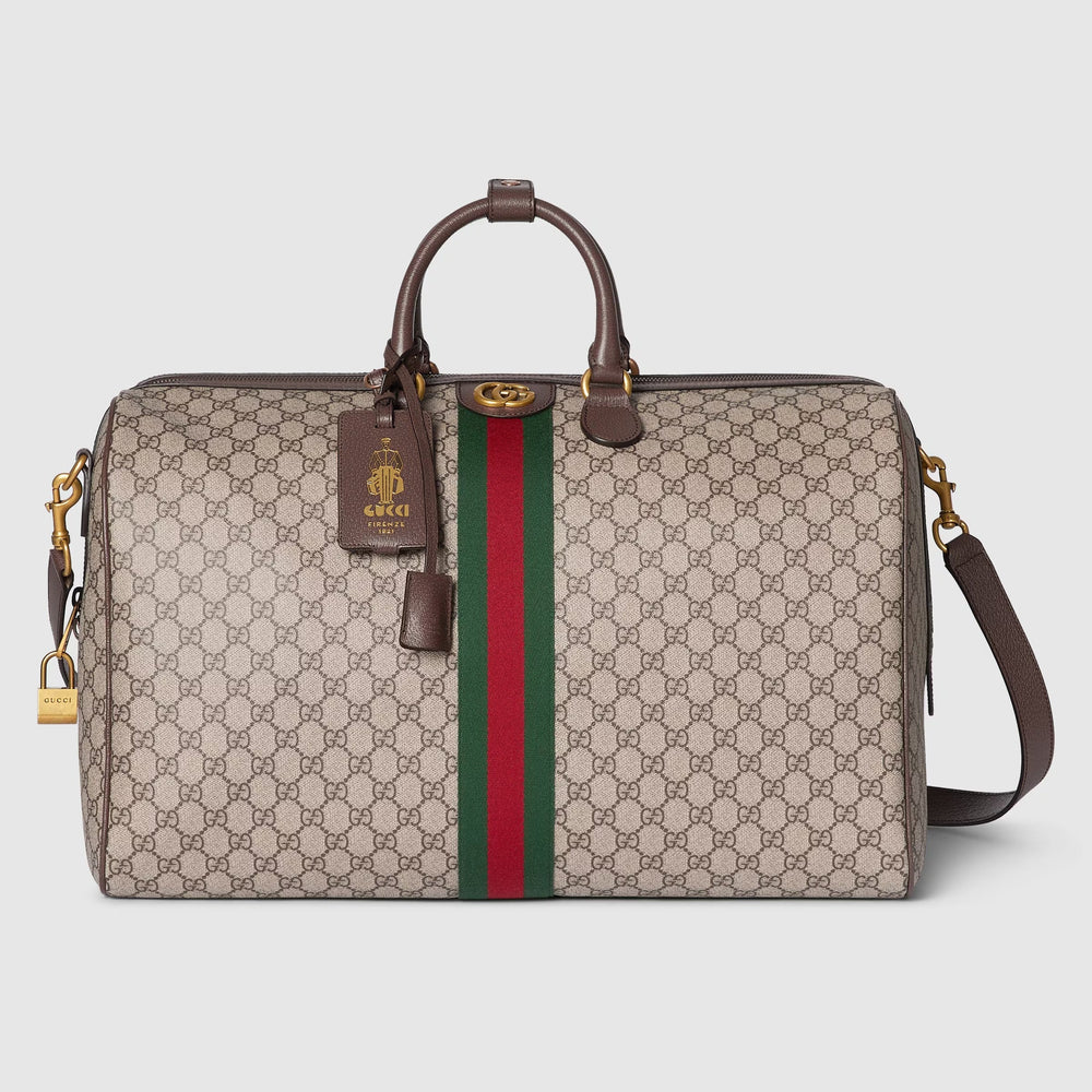 Gucci GG Supreme Canvas Savoy Large Duffle Bag – Beige