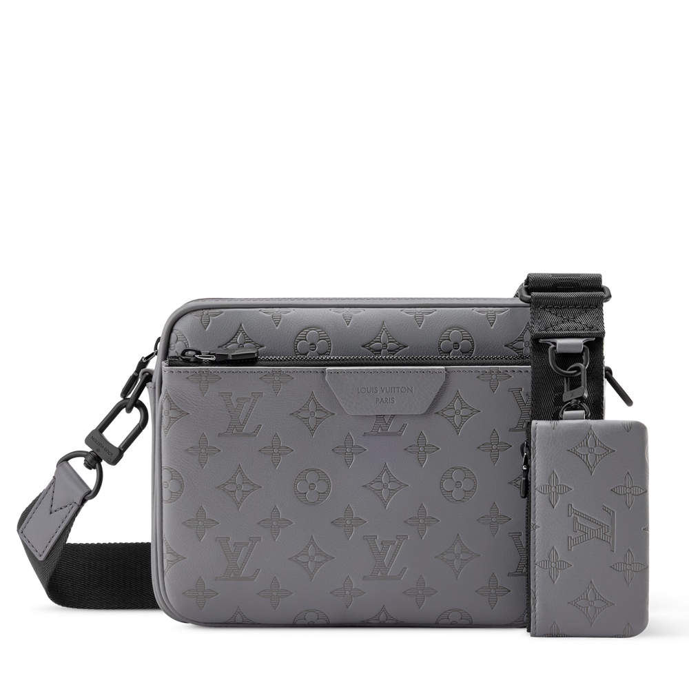 Louis Vuitton Monogram Shadow Trio Messenger Bag – Anthracite Gray