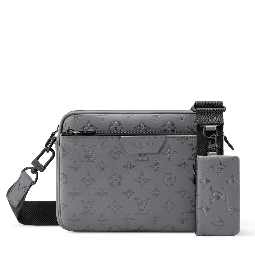 Louis Vuitton Monogram Shadow Trio Messenger Bag – Anthracite Gray