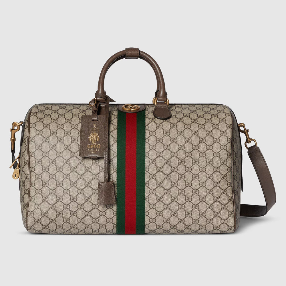 Gucci GG Canvas Savoy Medium Duffle Bag – Beige