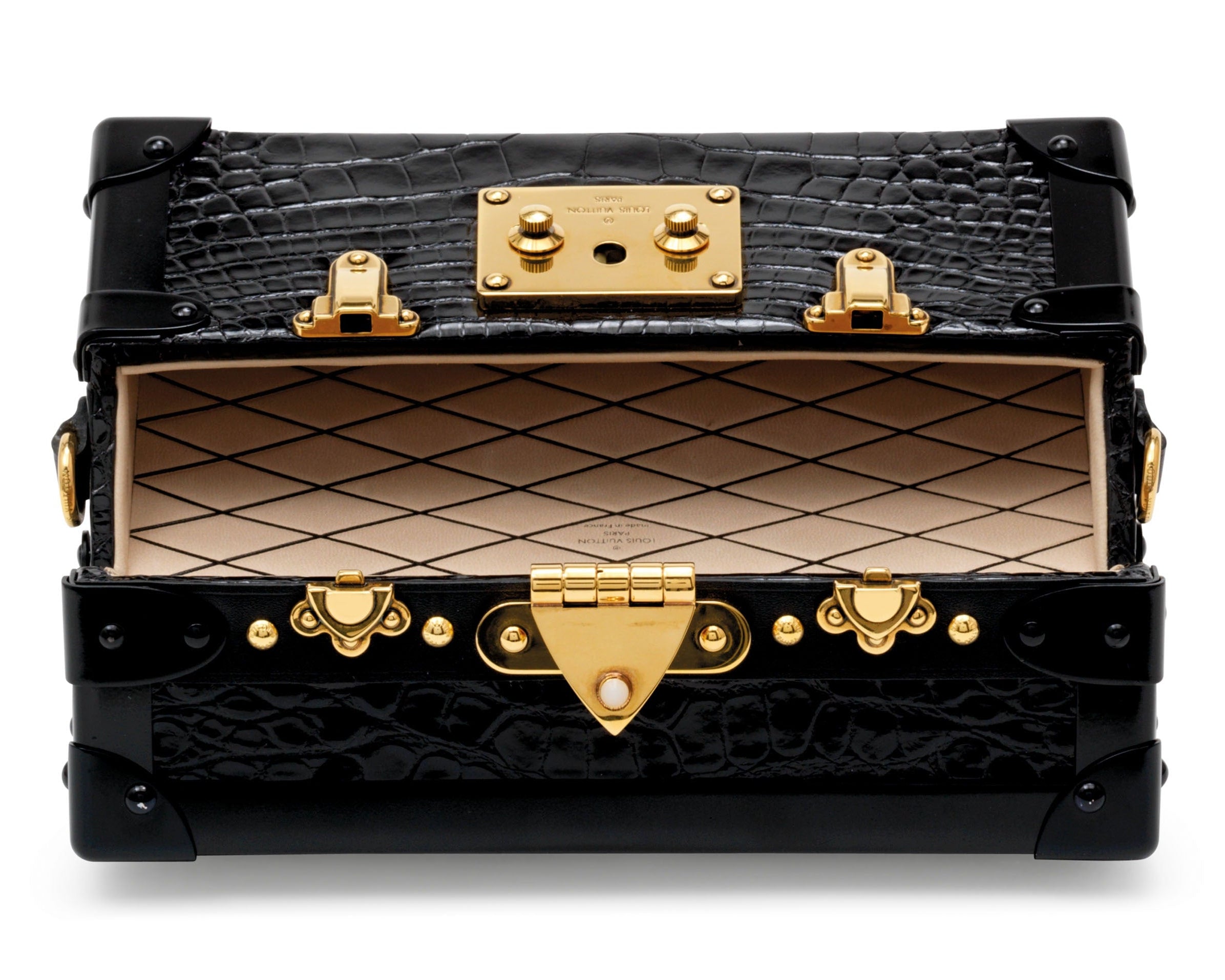 Louis Vuitton Petite Malle Mini Trunk Bag - Black