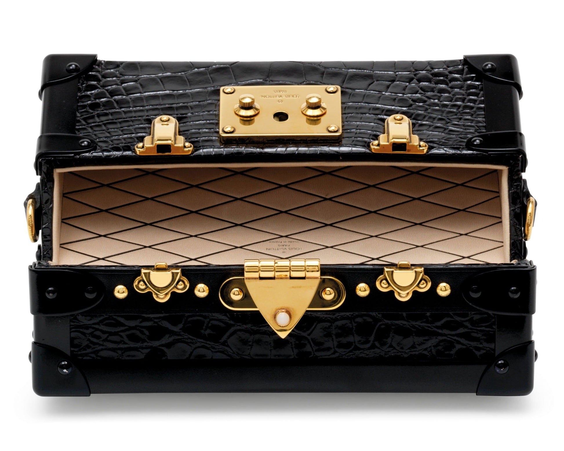 Louis Vuitton Petite Malle Mini Trunk Bag - Black