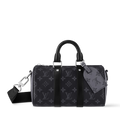 Louis Vuitton Monogram Eclipse Keepall Bandoulière 25 Duffle Bag – Grey