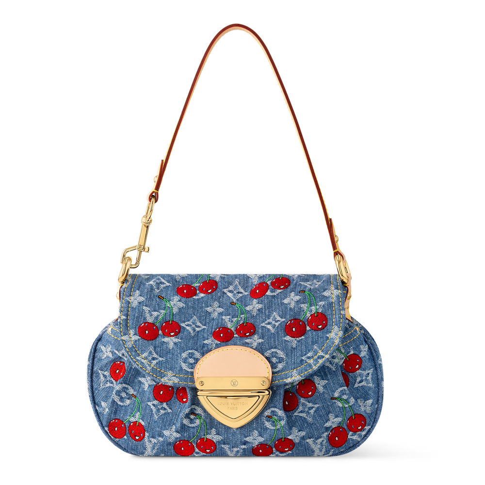 Louis Vuitton LV x TM Monogram Cherry Denim Sunset Shoulder Bag – Blue