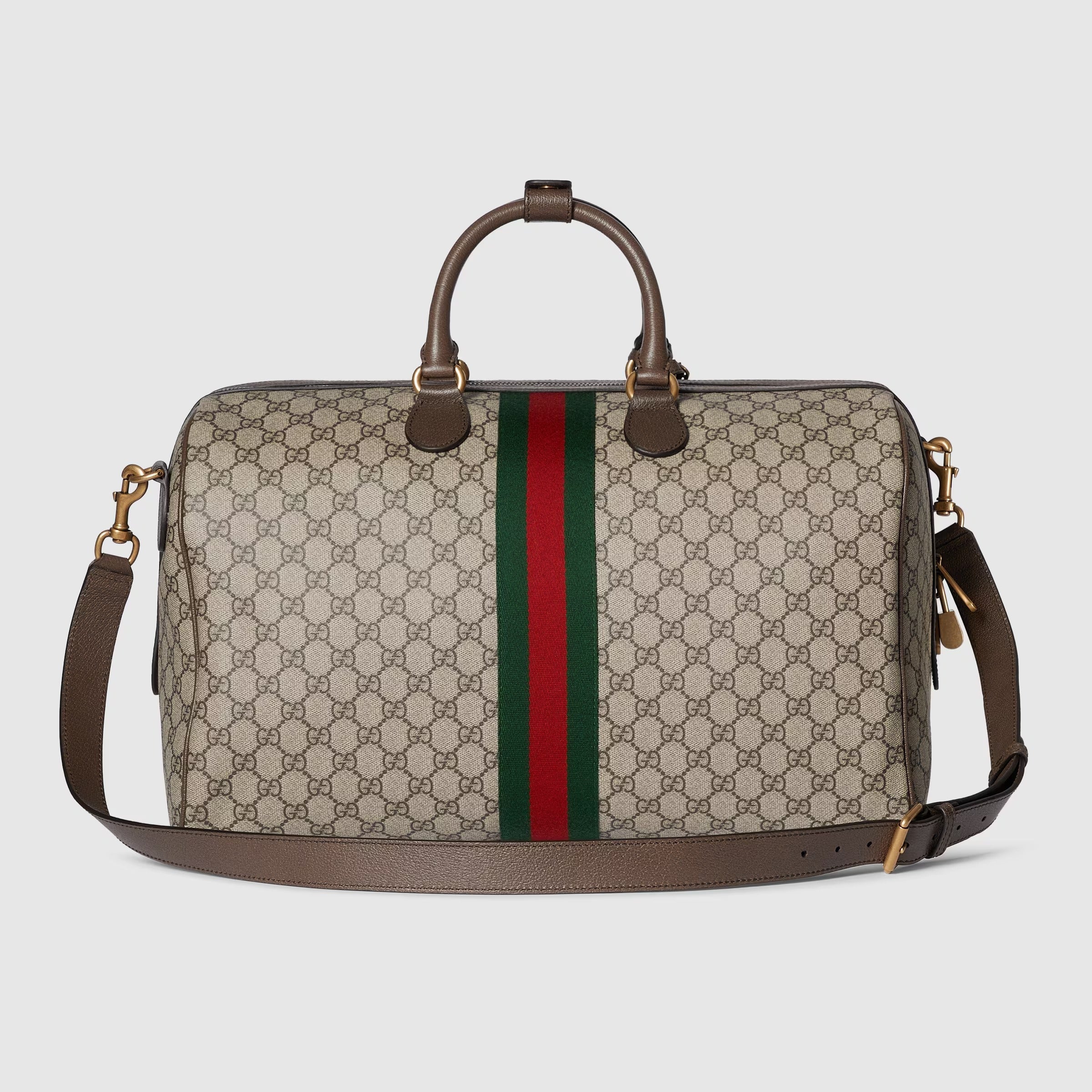Gucci GG Canvas Savoy Medium Duffle Bag – Beige