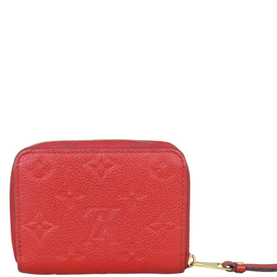Louis Vuitton Monogram Empreinte Zippy Coin Purse - Red