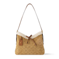 Louis Vuitton Mahina Suede Leather CarryAll PM Shoulder Bag – Beige