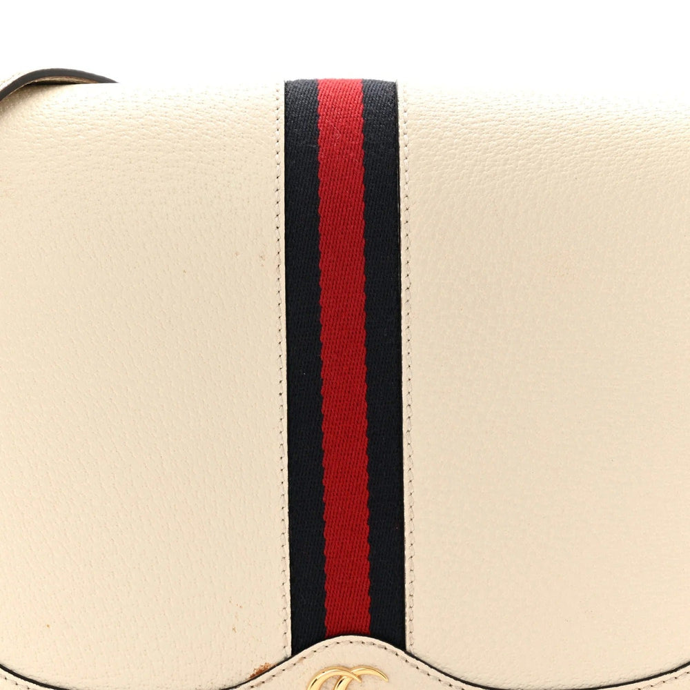 Gucci Textured Calfskin Small Ophidia Flap Bag – Mystic White