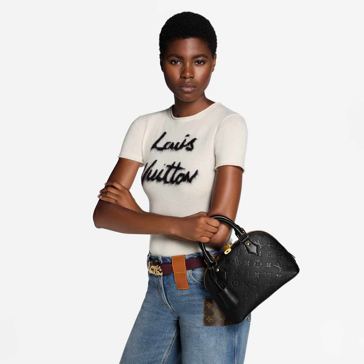 Louis Vuitton Monogram Empreinte Alma BB Handbag – Black