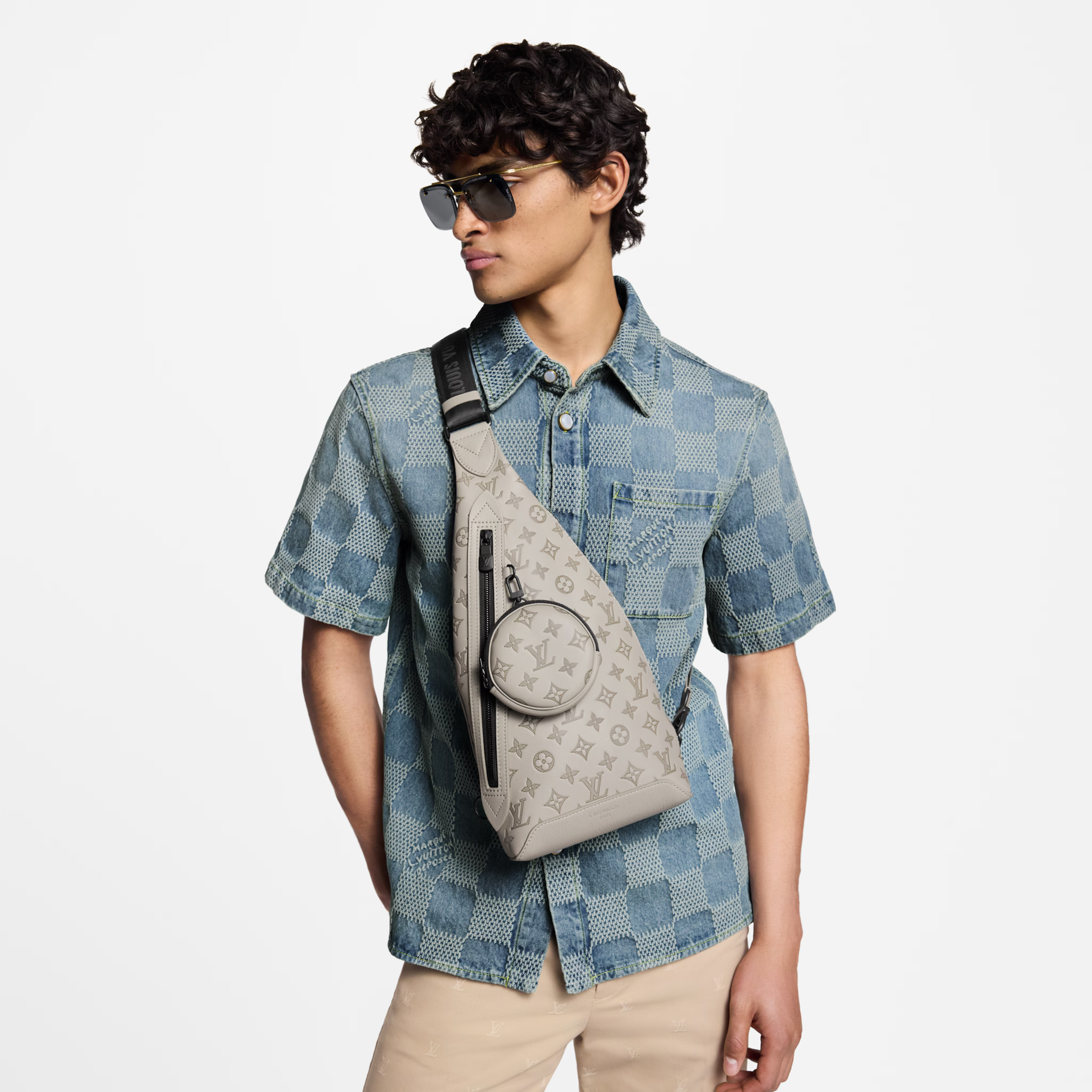 Louis Vuitton Monogram Shadow Leather Duo Slingbag – Sable