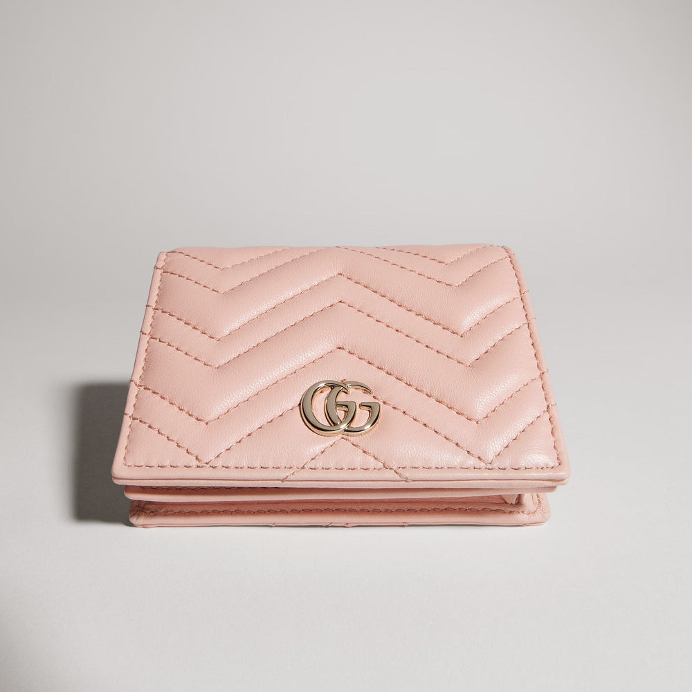 Gucci GG Marmont Card Case Wallet – Light Pink