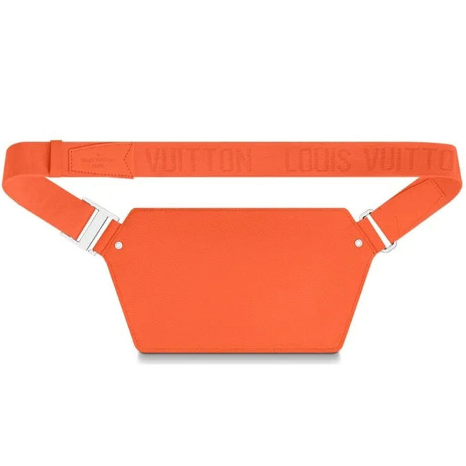 Louis Vuitton Grained Calfskin Aerogram Takeoff Sling Belt Bag - Orange