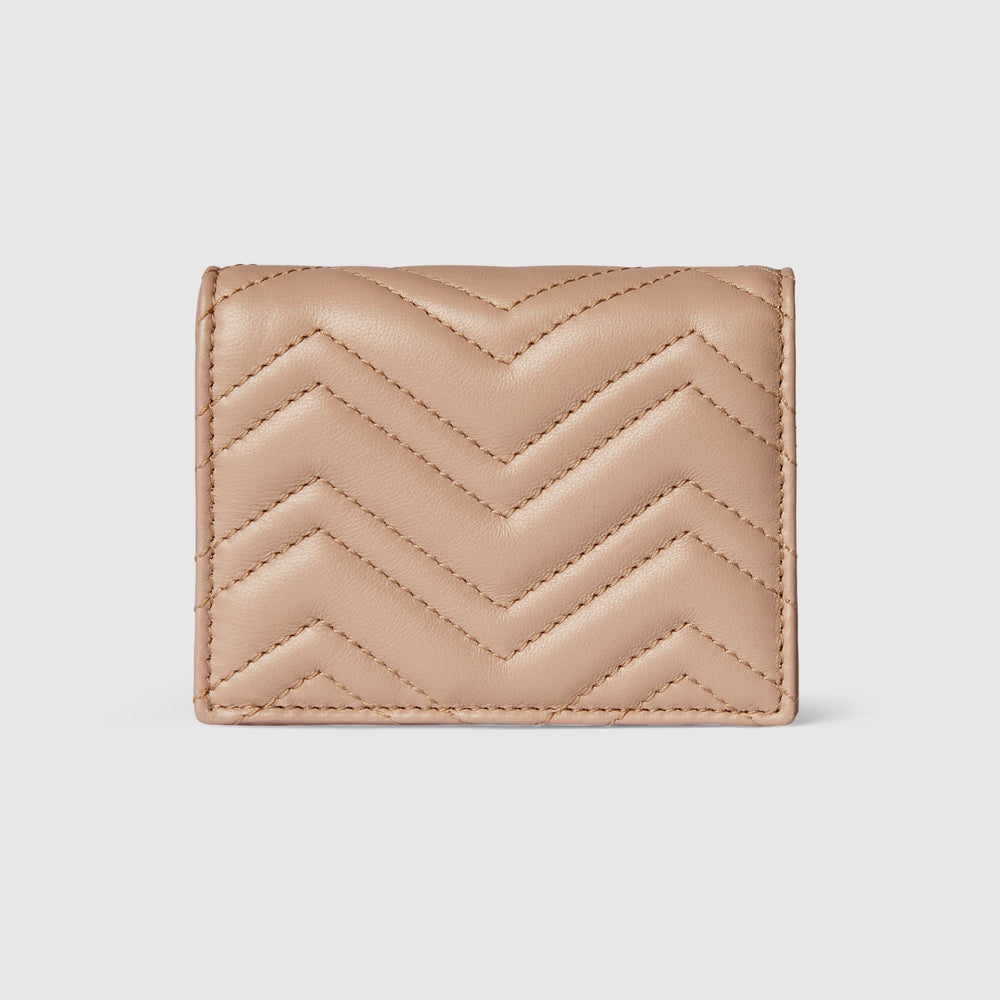 Gucci GG Marmont Card Case Wallet – Beige