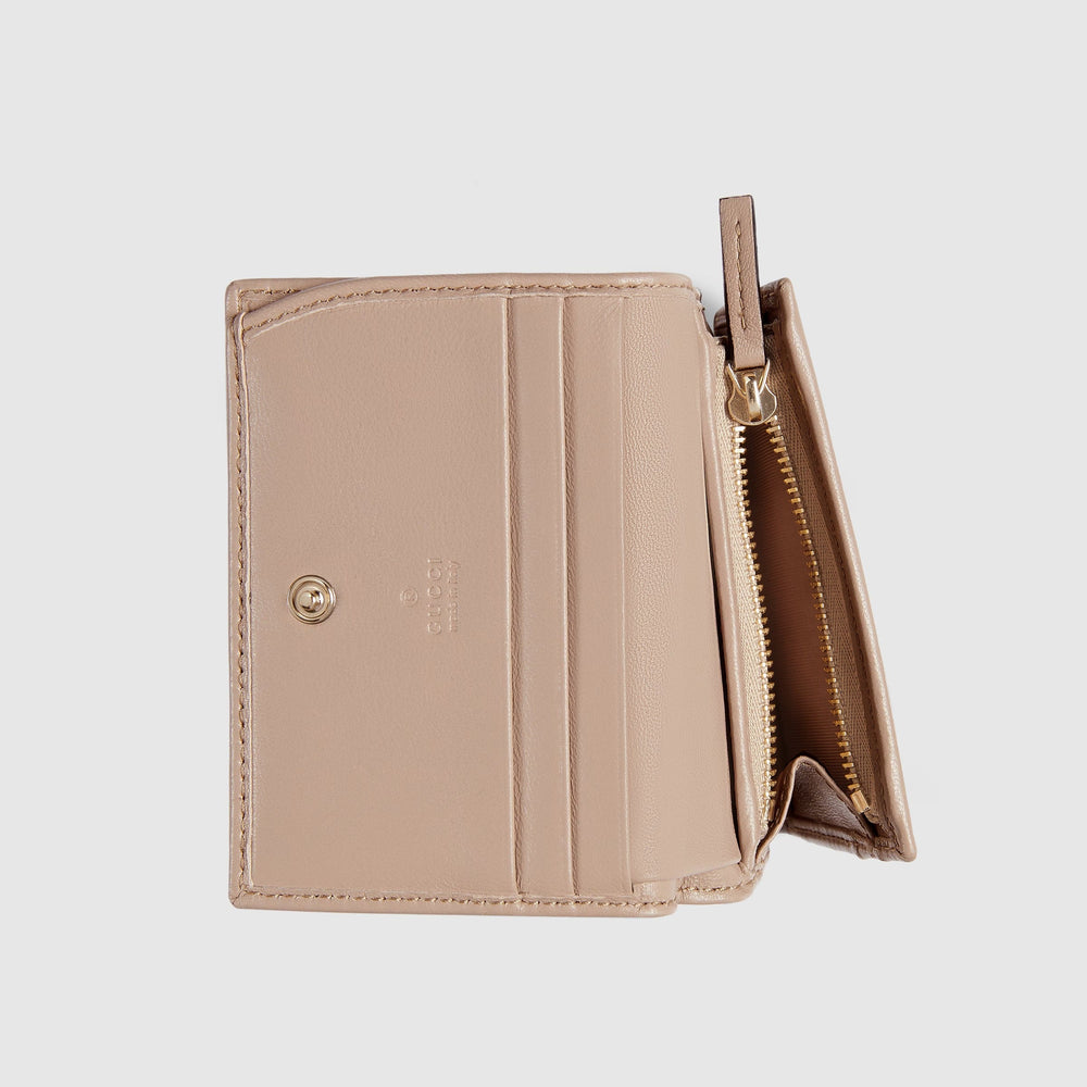 Gucci GG Marmont Card Case Wallet – Beige