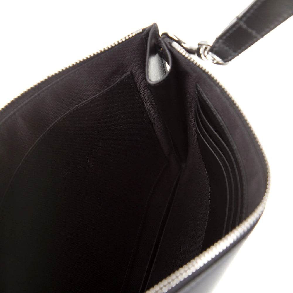 Gucci Blade Embroidered Leather Clutch Pouch – Black