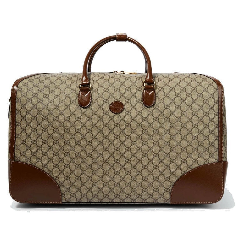 Gucci GG Supreme Canvas Interlocking G Duffle Bag – Brown