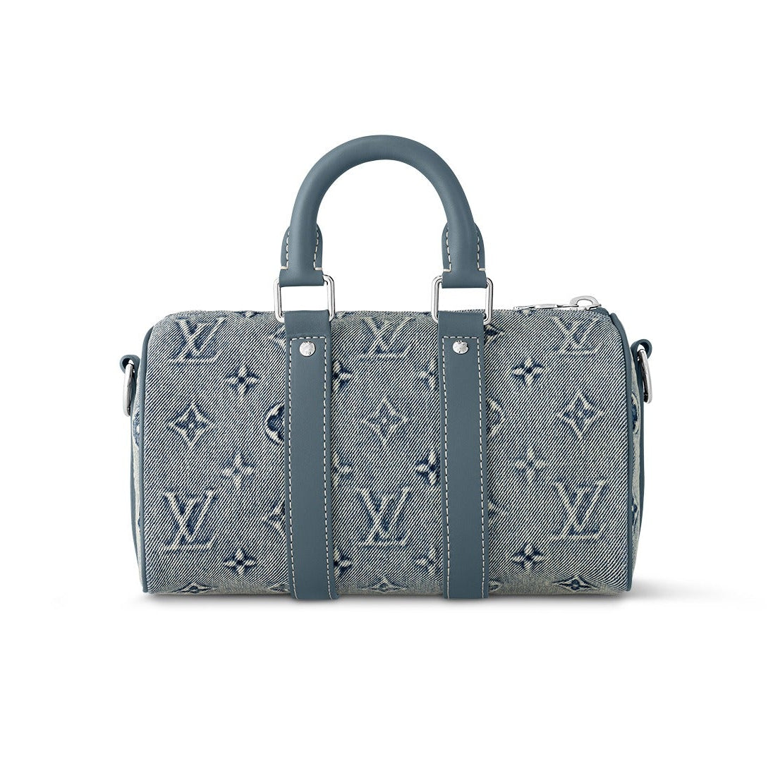 Louis Vuitton Monogram Washed Denim Canvas Keepall Bandouliere 25 Duffle Bag