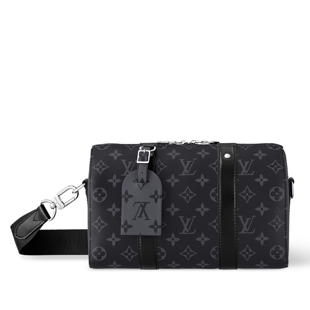 Louis Vuitton Monogram Eclipse City Keepall Duffle Bag – Black