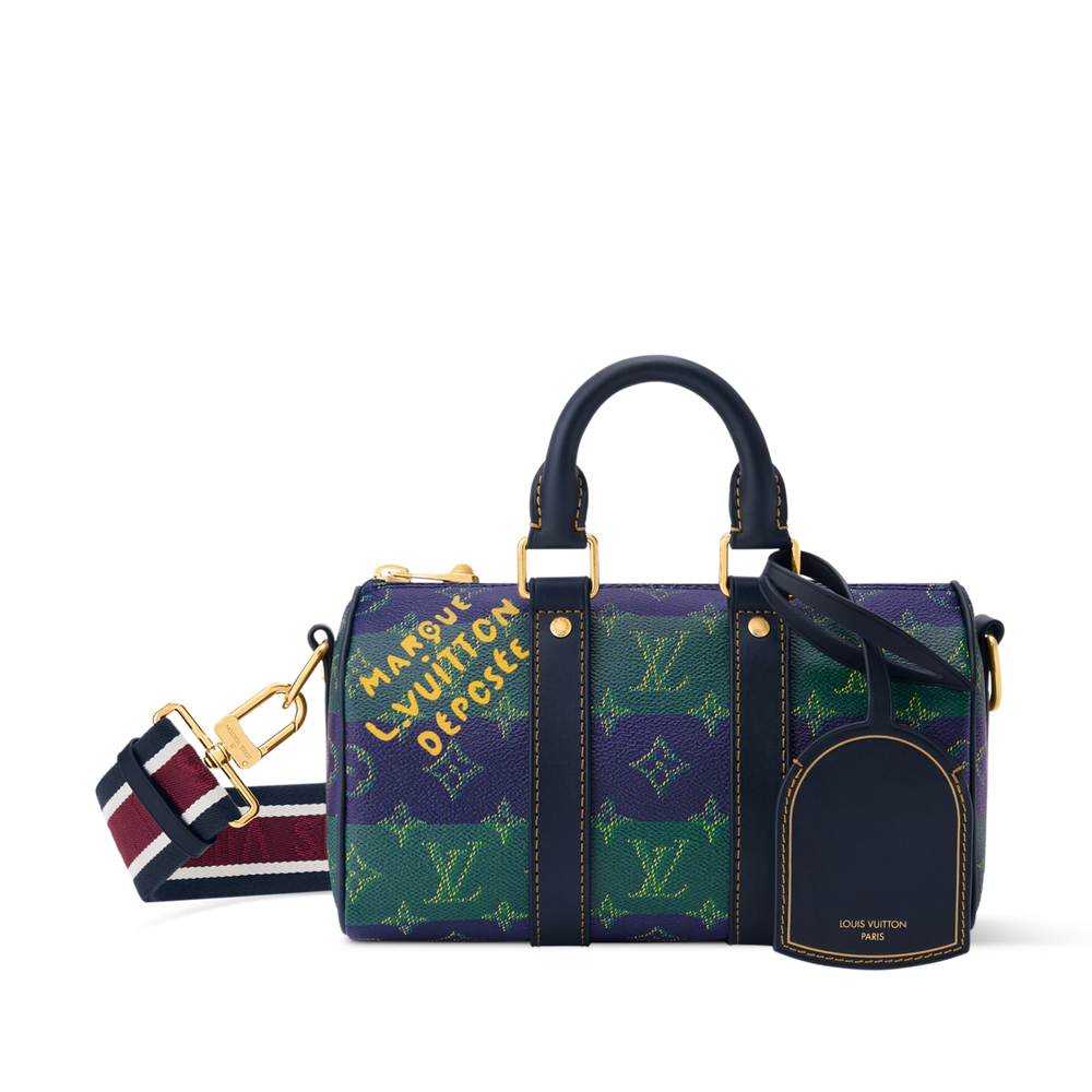 Louis Vuitton Monogram Heritage Keepall Bandoulière 25 – Blue Striped