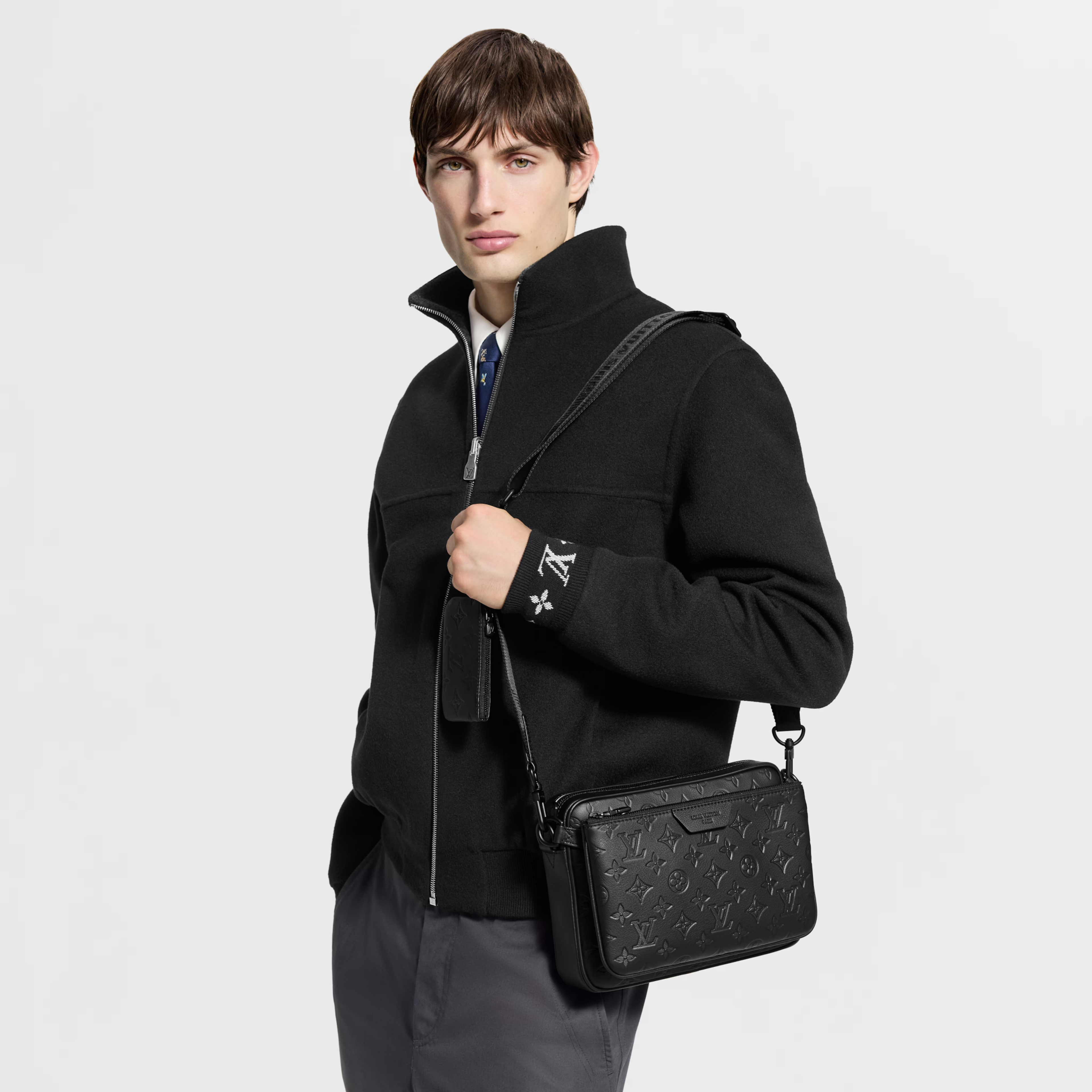 Louis Vuitton Monogram Shadow Trio Messenger Bag – Black