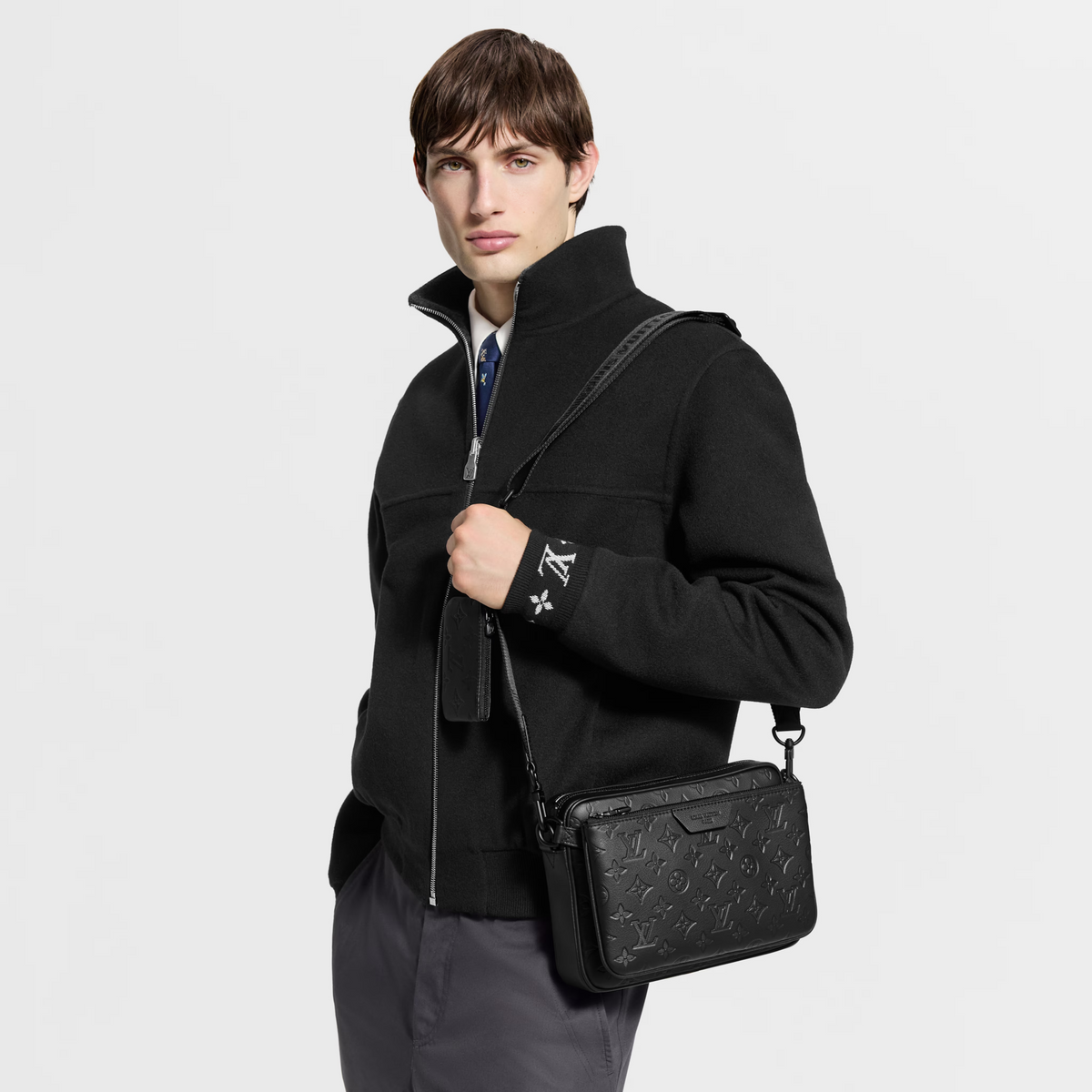 Louis Vuitton Monogram Shadow Trio Messenger Bag – Black