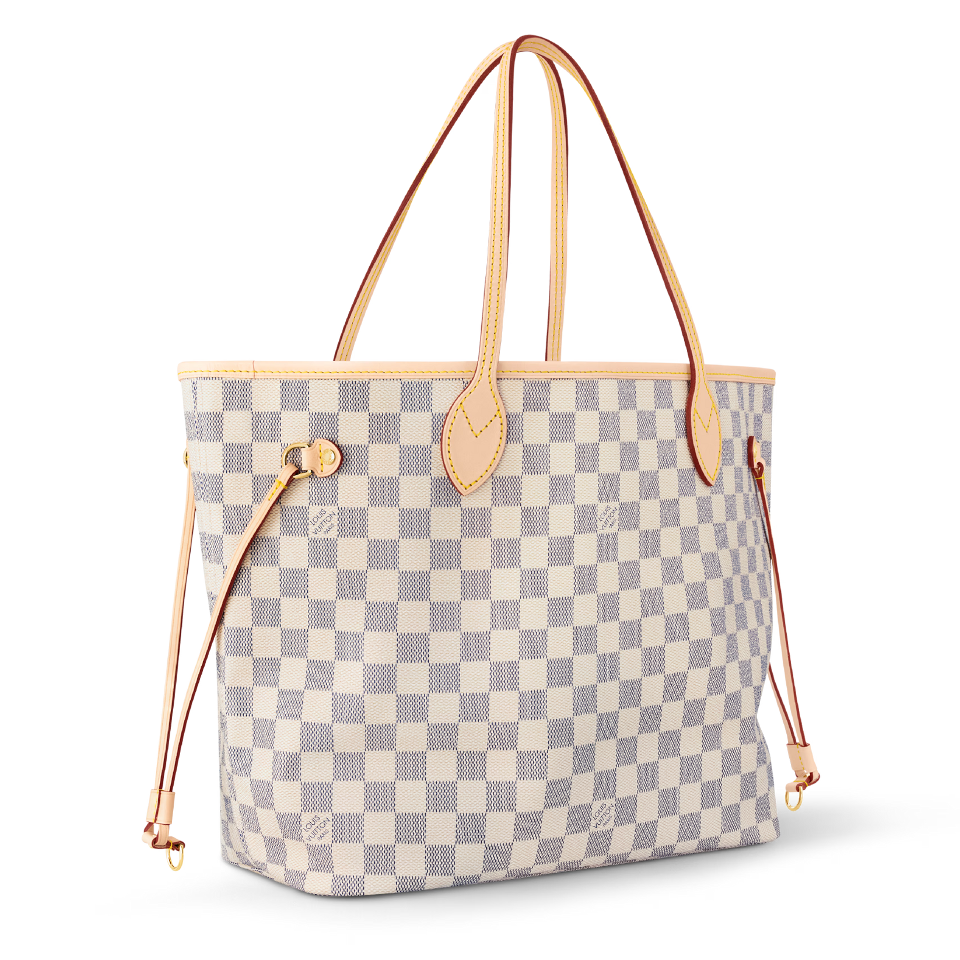 Louis Vuitton Damier Azur Canvas Neverfull MM Tote Bag – Beige